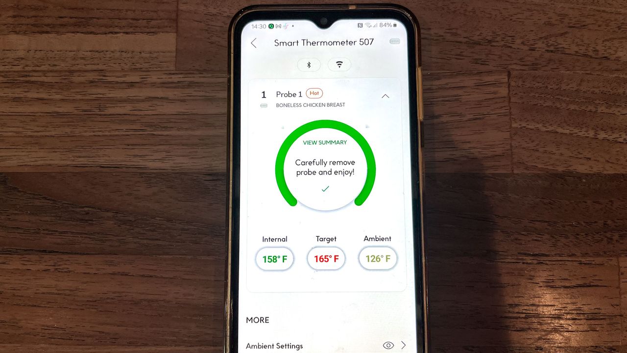 Chef iQ smart thermometer cooking chicken breast