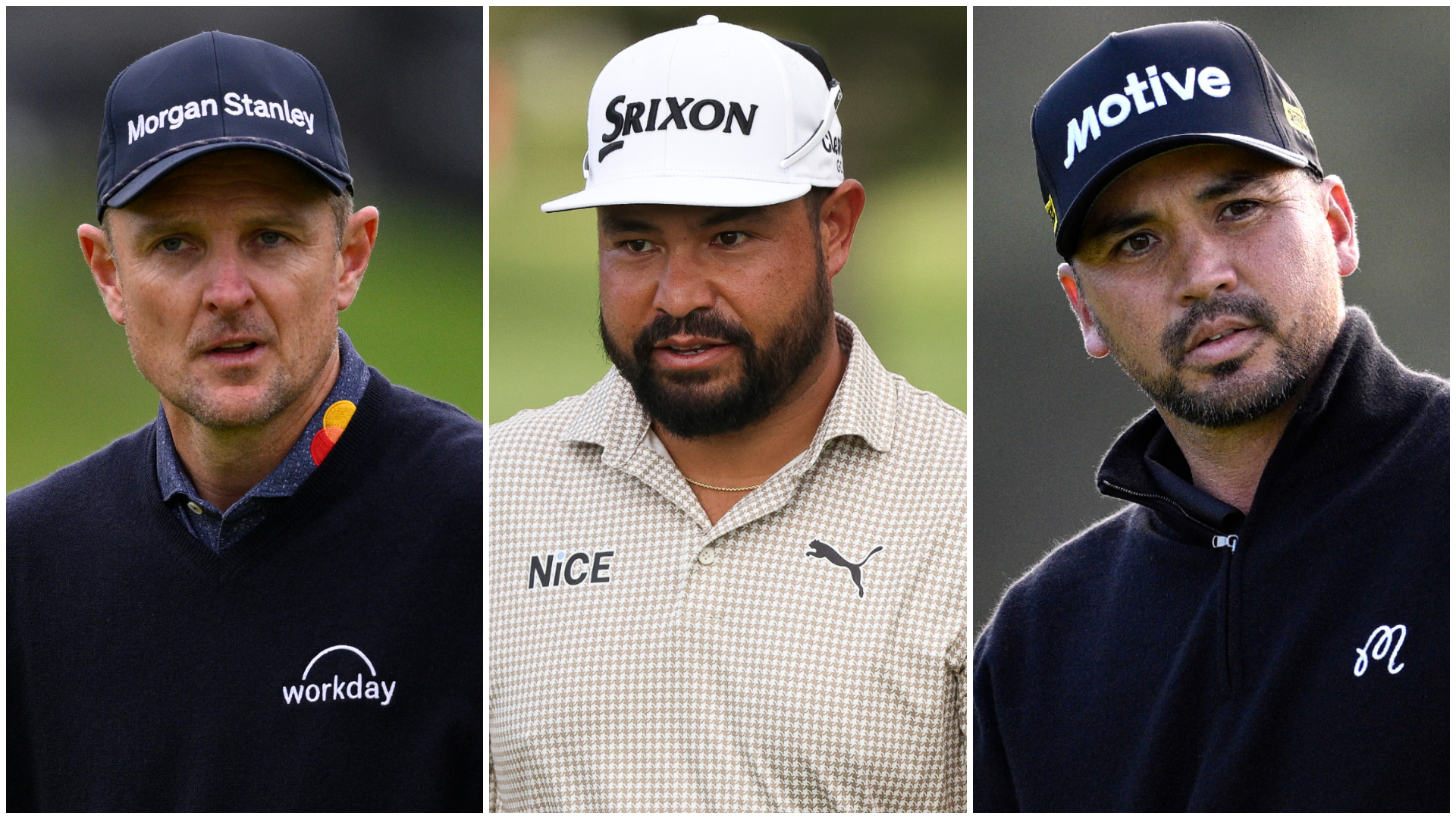 Justin Rose, JJ Spaun and Jason Day 