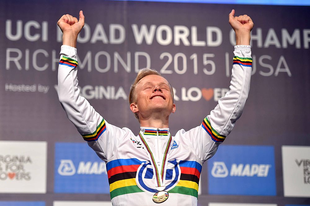 Mads Wurtz Schmidt (Denmark) wins the world title in the U23 time trial