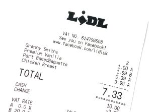 Lidl receipt, scam email