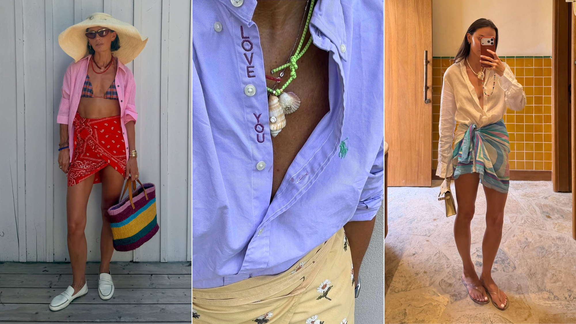 @sarah.corbettwinder @inlovelibertad @felicitymbird wear sarong and shirt
