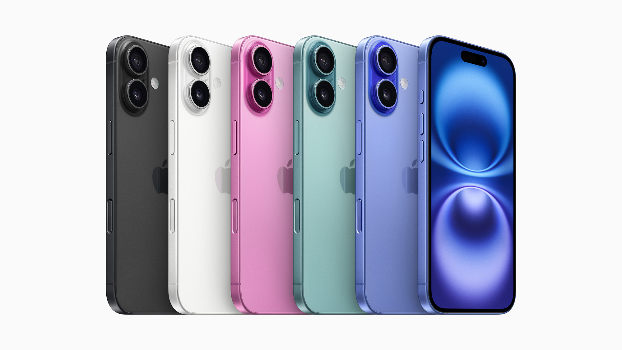 iPhone 16 and iPhone 16 Plus in multiple colors