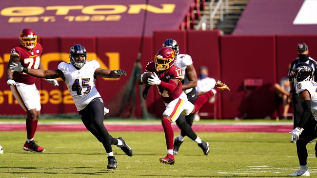 Terry McLaurin (17) of the Washington Football Team during a regular season game on Oct. 4, 2020