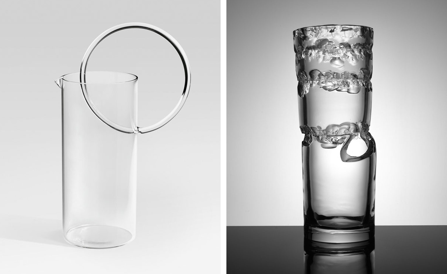 Left: ’Annular’, by Todd Bracher. Right: ’Born Broken Vase’,