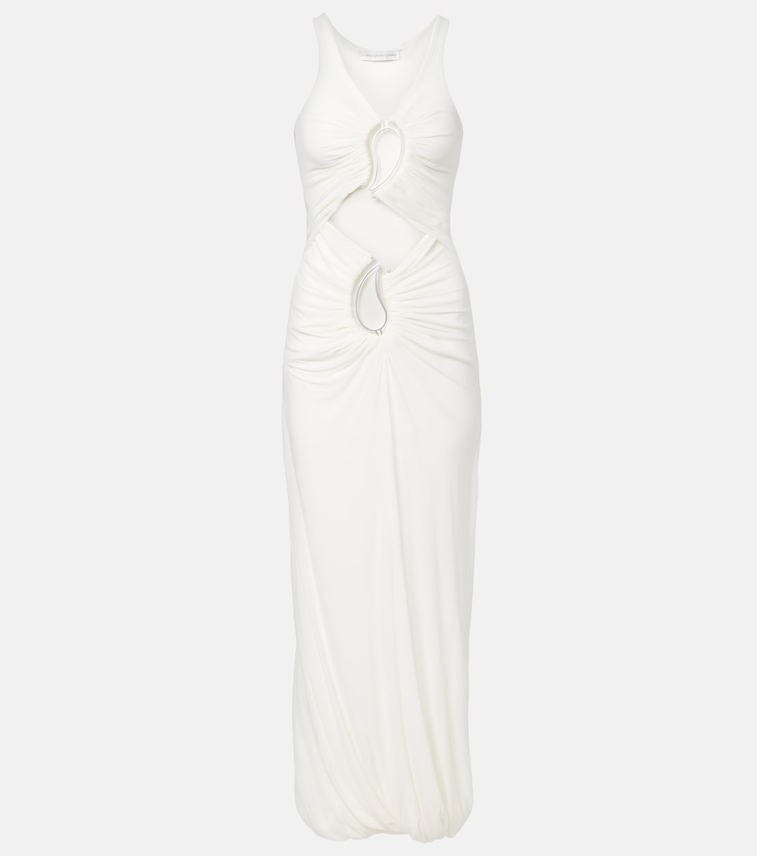 Paisley Disconnect Cutout Jersey Maxi Dress
