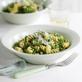 March 10 - Dinner tonight - Fusilli with pesto, peas and rocket - woman&home.jpg