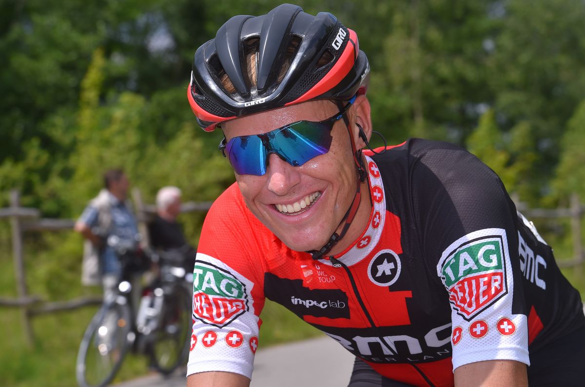 Smiles from former Swiss champion Michael Sch&auml;r (BMC)