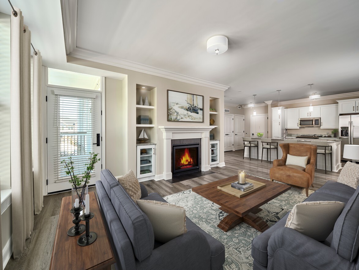 Hudson apartment living and dining room.
