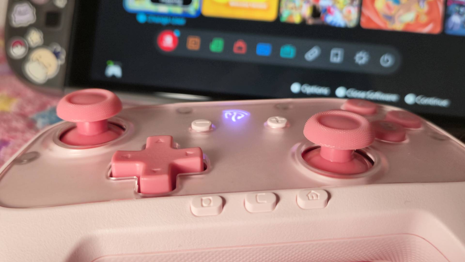 Photo of the face buttons of the EasySMX S10 Lite Switch 2 controller.