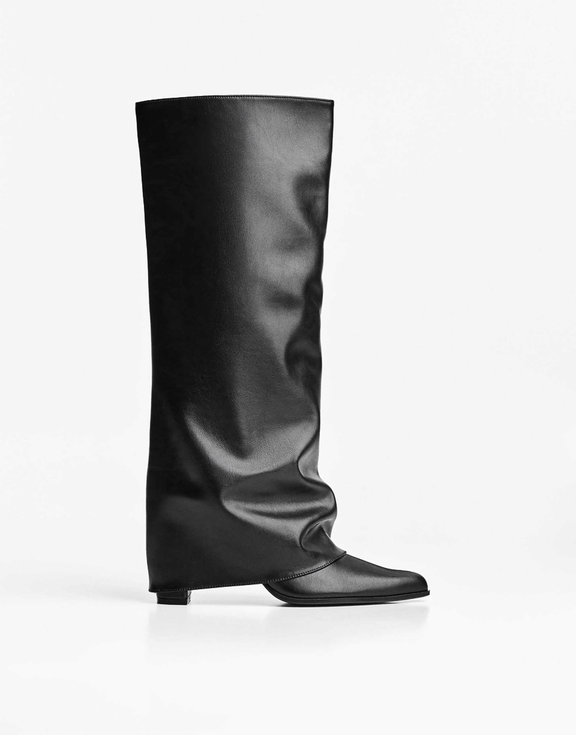Bershka High-Heel Boots With Trousers in Black
