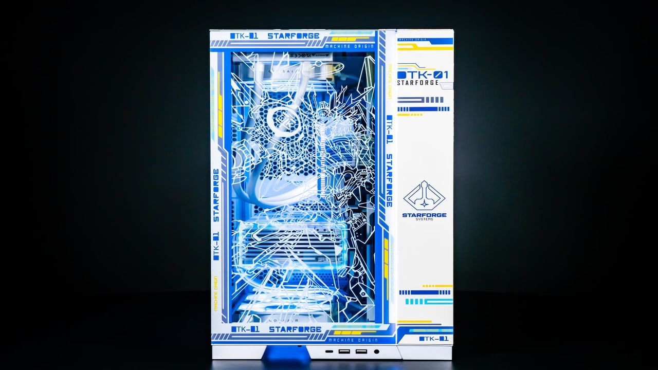 light blue mech pc build