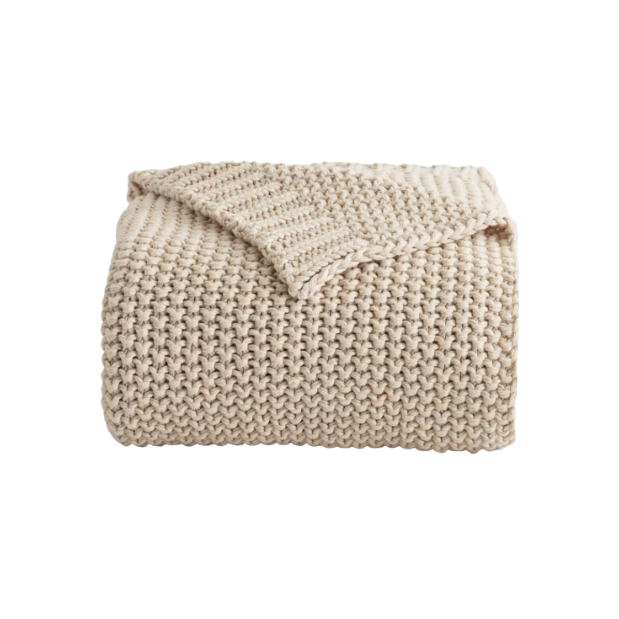 a textured knit blanket