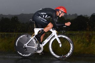 New Zealand's James Fouché in the under-23 men's individual time trial at the 2019 World Championships in Yorkshire