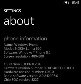 1308 firmware Lumia 620