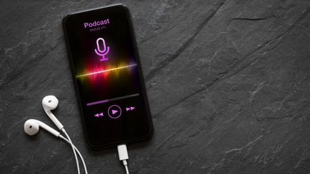 Podcast app on a phone