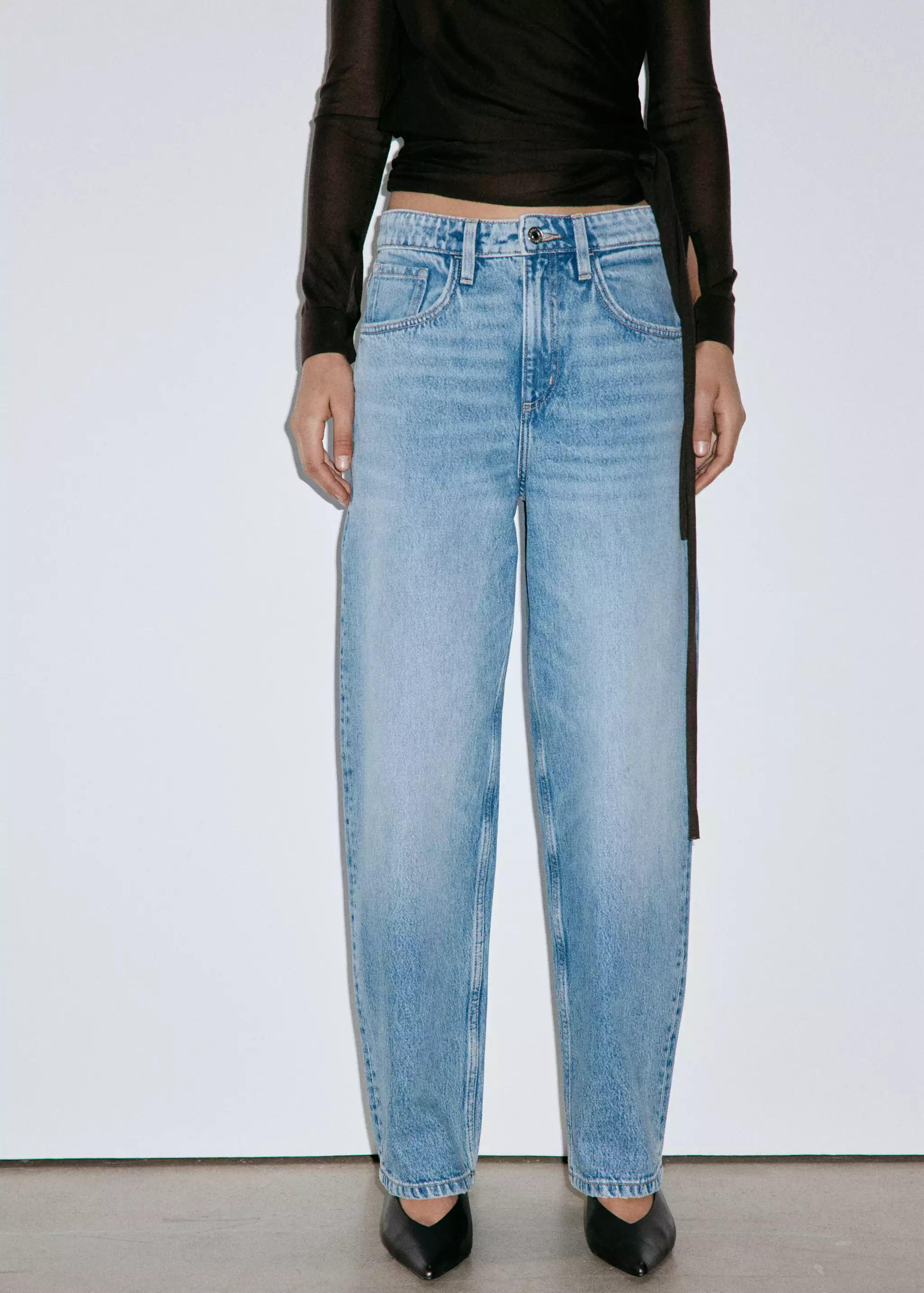 Mid-Rise Balloon Jeans - Women | Mango United Kingdom