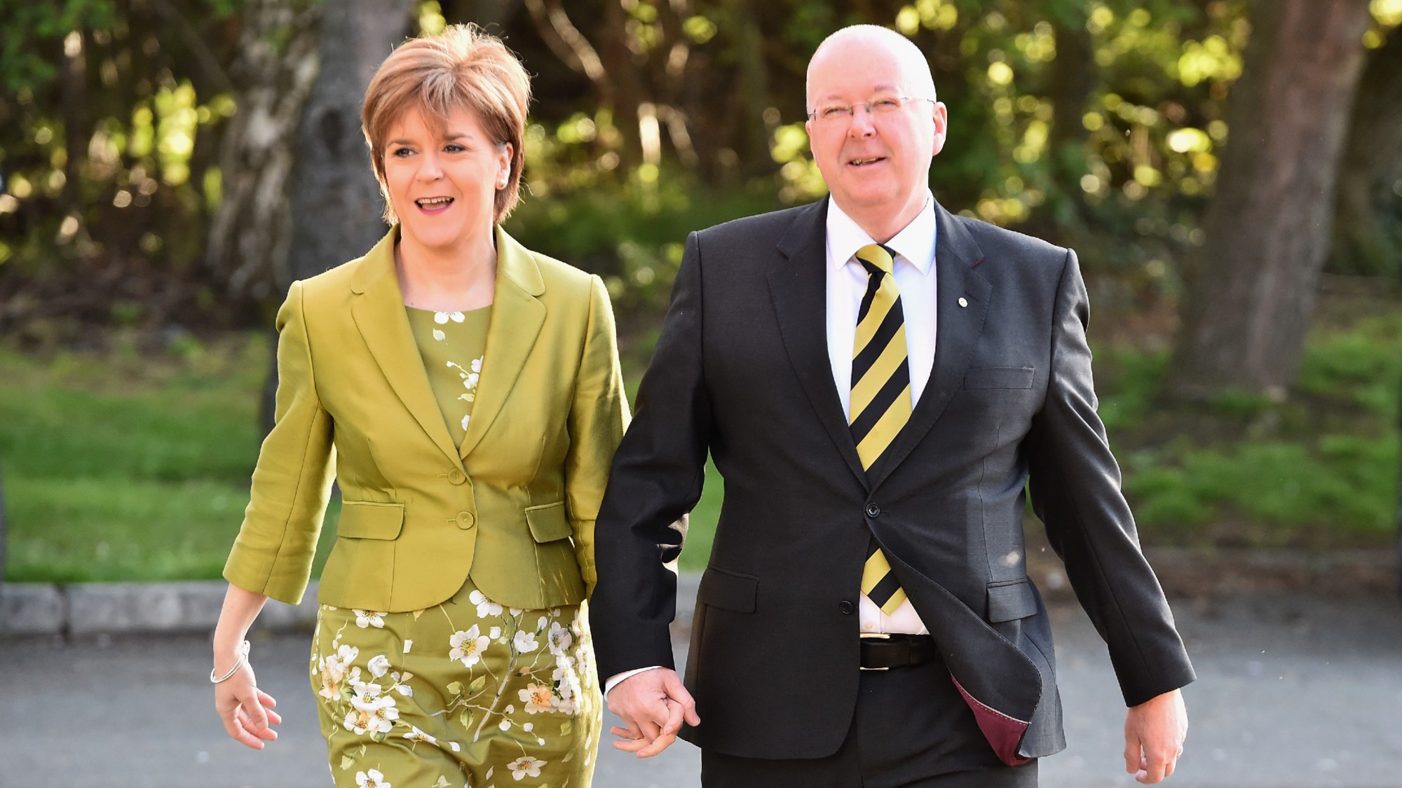 Nicola Sturgeon with Peter Murrell in 2015, six months after she was sworn in as Scotland&rsquo;s first minister