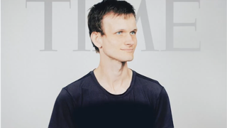 Screenshot from the trailer of the Vitalik: An Ethereum Story documentary showing tech visionary Vitalik Buterin on the cover of Time