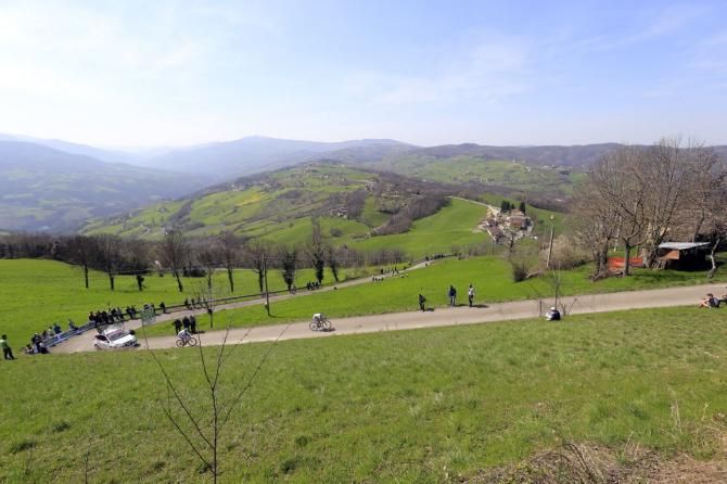 The view of the climb to the finish