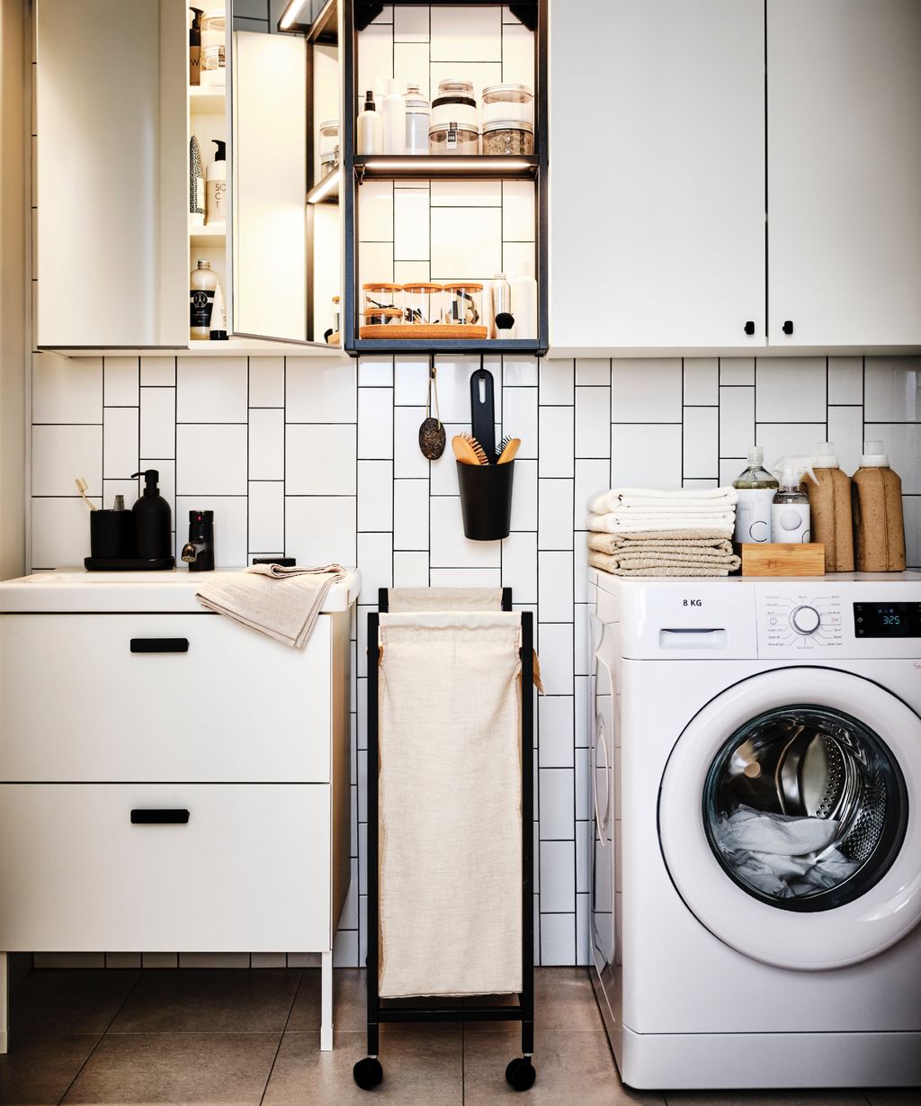 8 small bathroom laundry combo ideas for a useful space | Real Homes