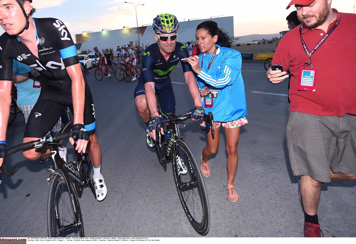 The Spanish press gathers Jos&eacute; Joaquin Rojas' first reaction on winning the opening stage of the Tour of Qatar.