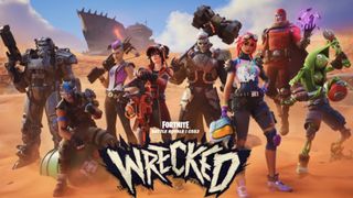 All of the Battle Pass characters from Fortnite Wrecked standing side by side