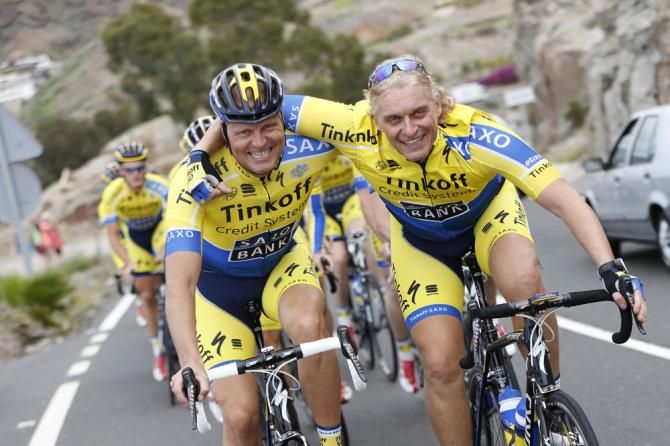 Brothers in arms: Riis and Tinkov at the team's training camp