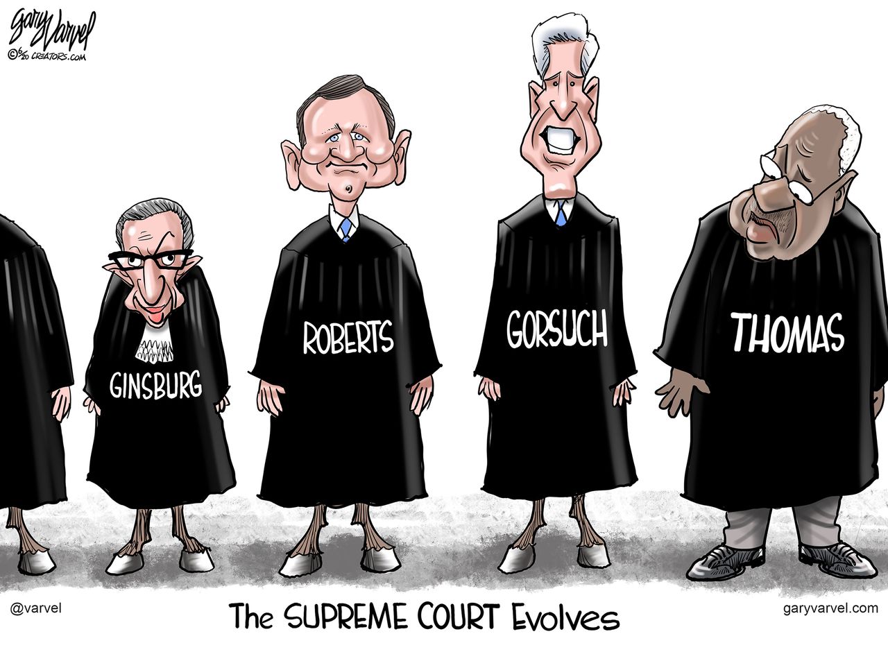 Political Cartoon U.S. Supreme Court Gorsuch democrats LGBTQ