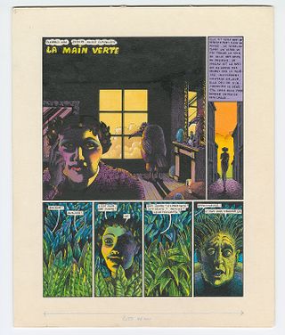 Nicole Claveloux (born 1940, France), written by Édith Zha, La Main Verte (The Green Hand), 1976, page 1