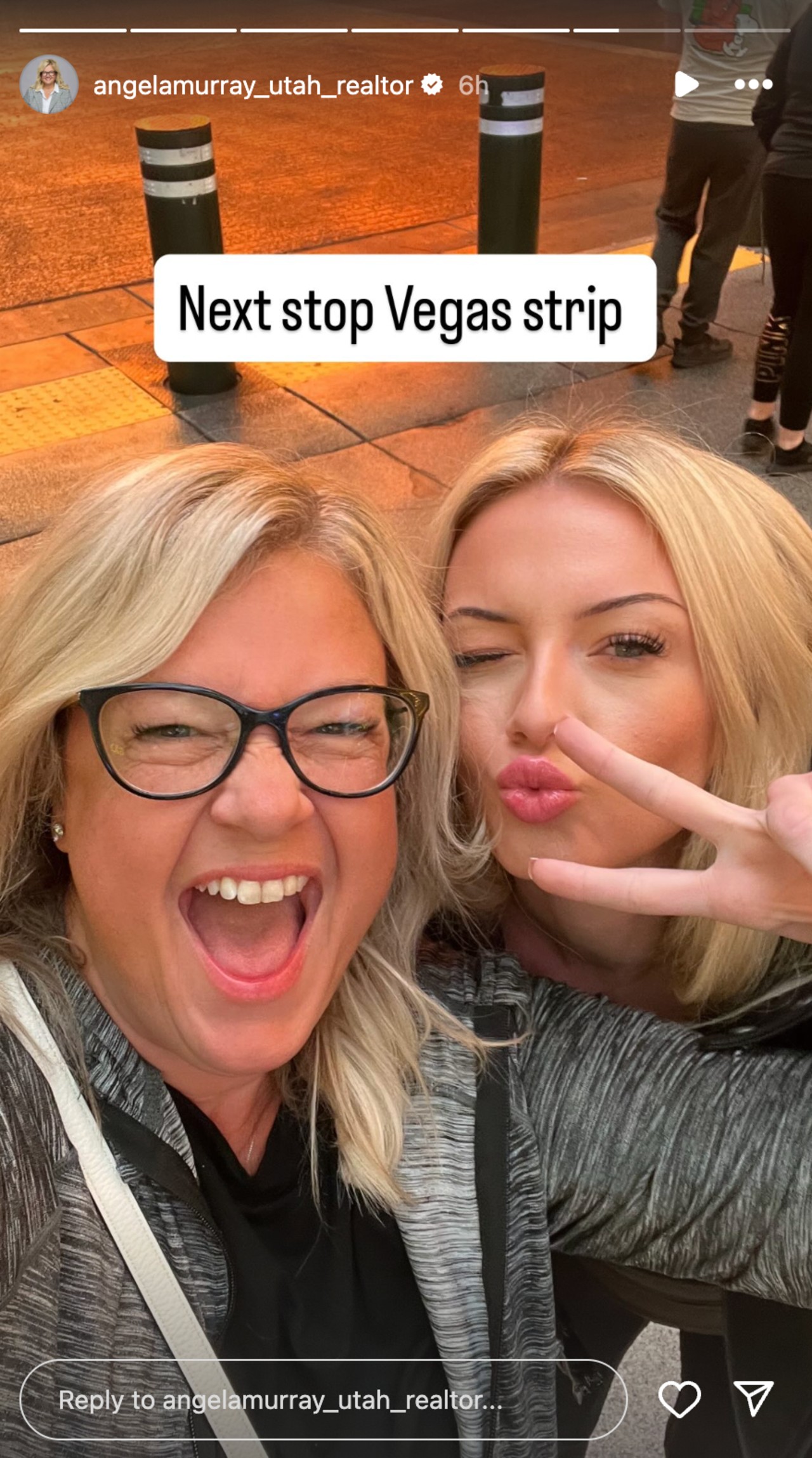 Angela and Lexi going out on the Vegas strip