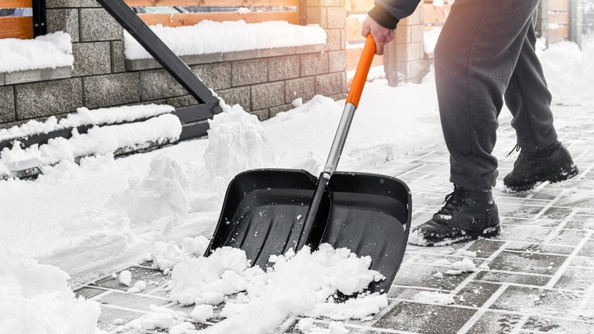 Man shoveling snow