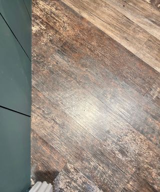 Dark wooden floors after using Method Floor Cleaner