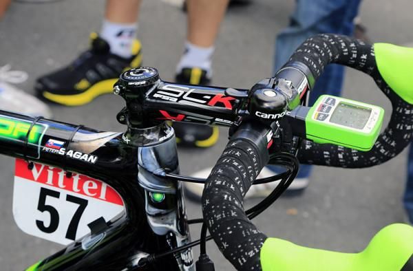 Peter Sagan's Cannondale sported a bell at the start of stage 6.