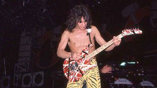 Eddie Van Halen onstage in 1984