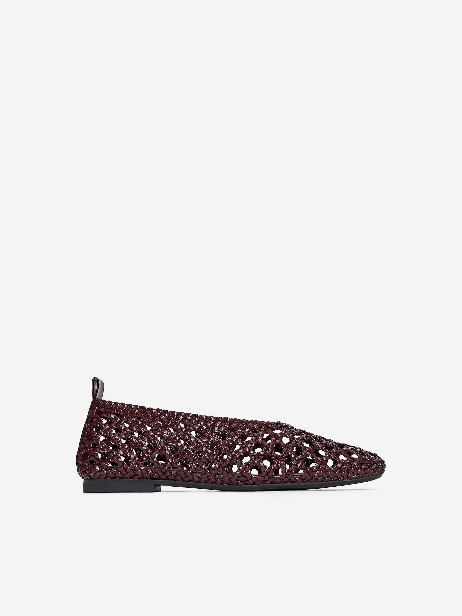 Woven Patent Leather Flats – Dark Red – Women – Arket Gb
