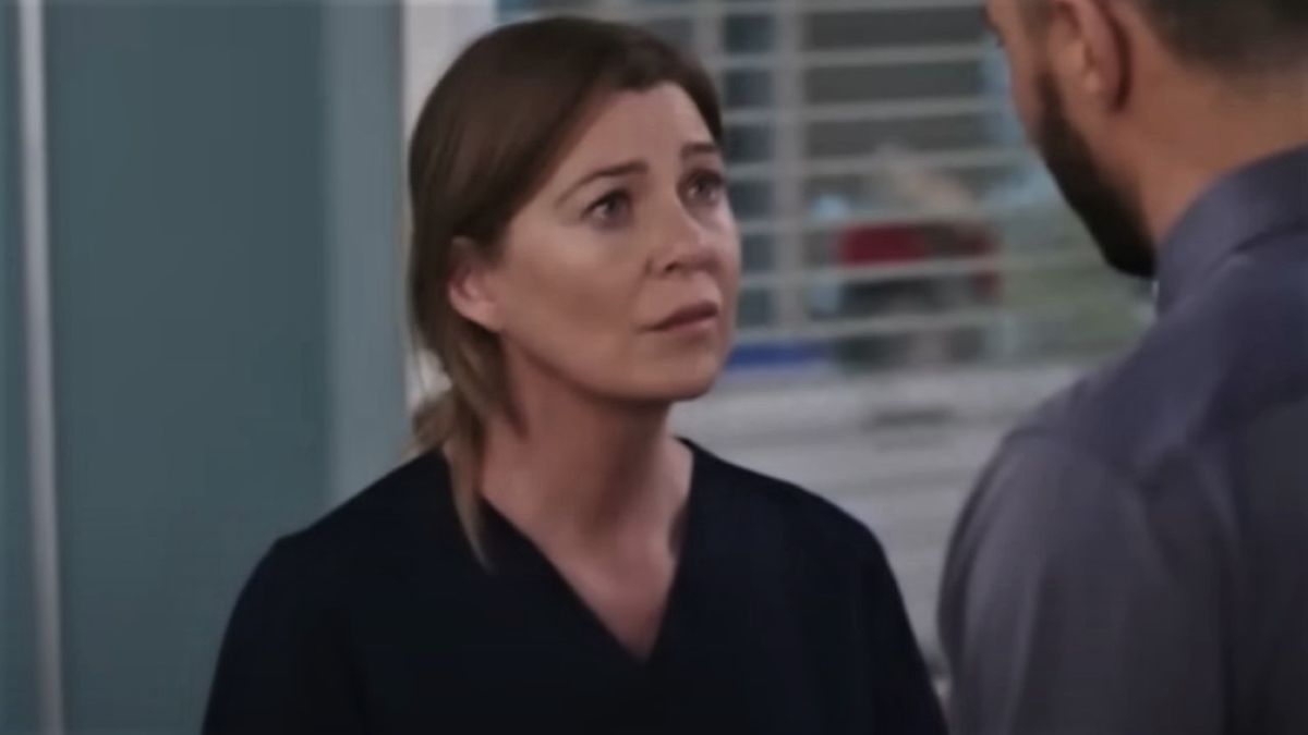 Ellen Pompeo as Meredith Grey on Grey&#039;s Anatomy.