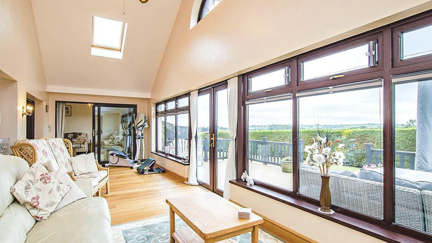 Garden room with large windows