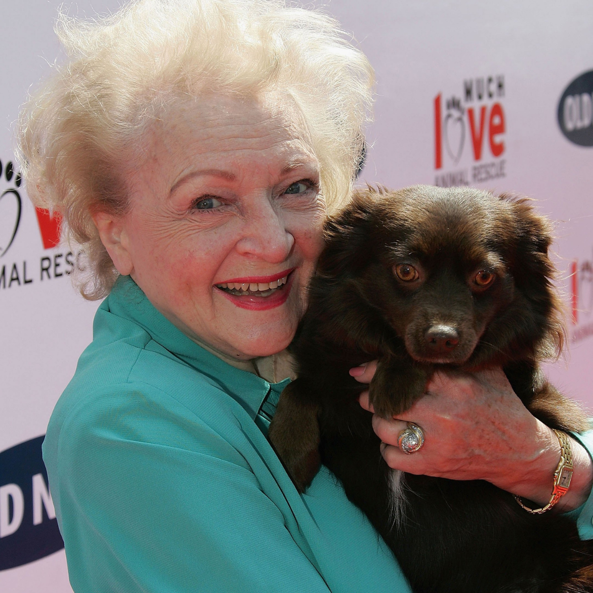 Betty White at Old Navy's nationwide search for a new canine mascot