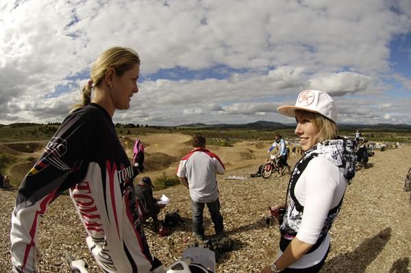 Caroline Buchanan takes time from racing in preparation for gaining BMX Olympic selection.
