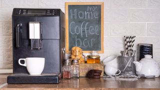 A home built coffee bar