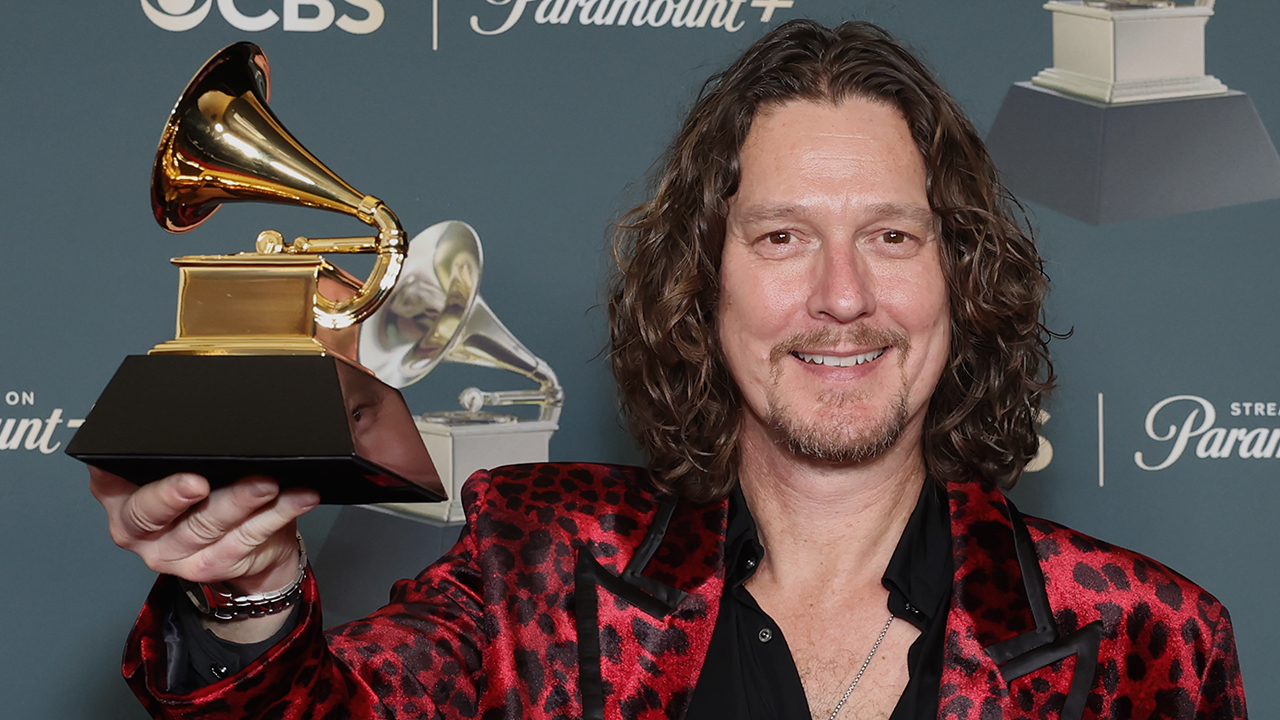 Adam Wakeman, winner of the Best Rock Performance for "Changes (Live From Villa Park) Back To The Beginning", at the Grammy Awards 2026. (Photo by Leon Bennett/Getty Images for The Recording Academy)