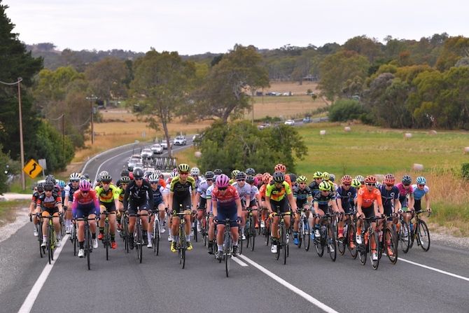 The bunch stayed together during stage 1 of the 2019 Women's Tour Down Under