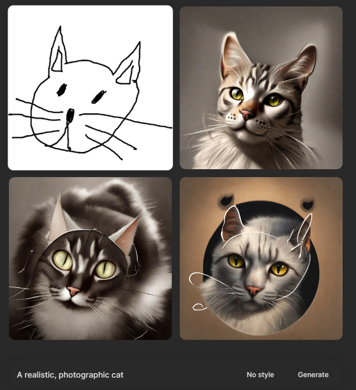 Stable Doodle generated image of cats
