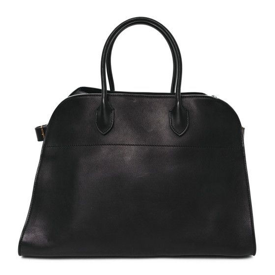 The Row Polished Saddle Calfskin Soft Margaux 15 Black