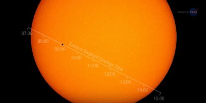 Mercury's transit across the sun.