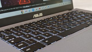 The Asus Chromebook Plus CX34 keyboard
