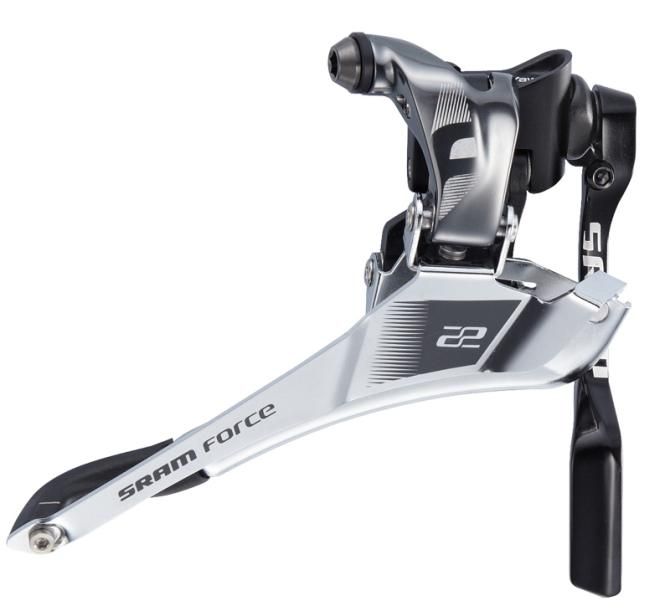The Yaw front derailleur allows for use of the full cassette without trim adjustment