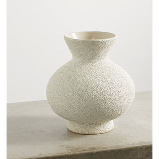 glazed textured stoneware vase
