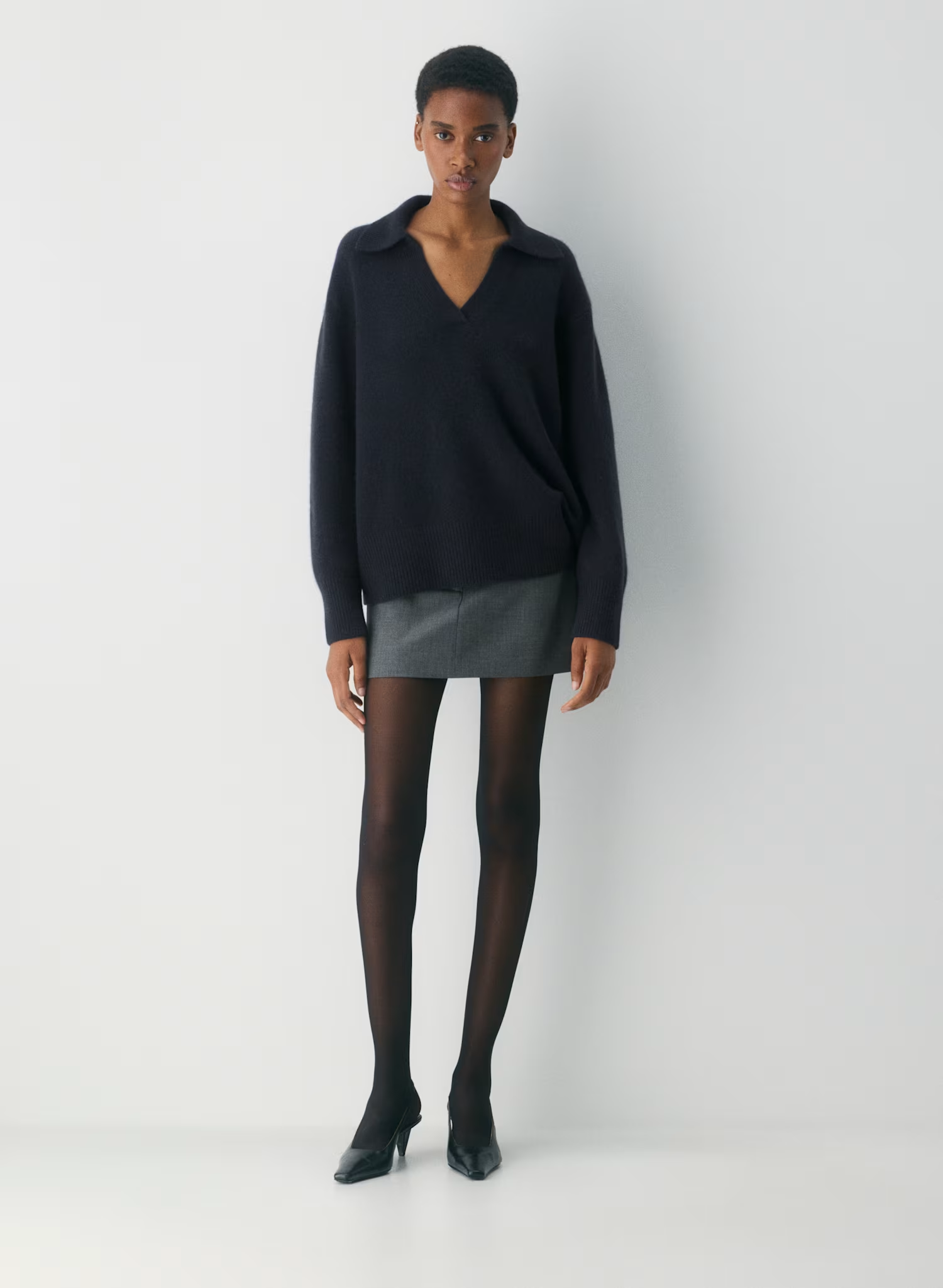 Aritzia, Plush Cashmere Oversized Polo Sweater
