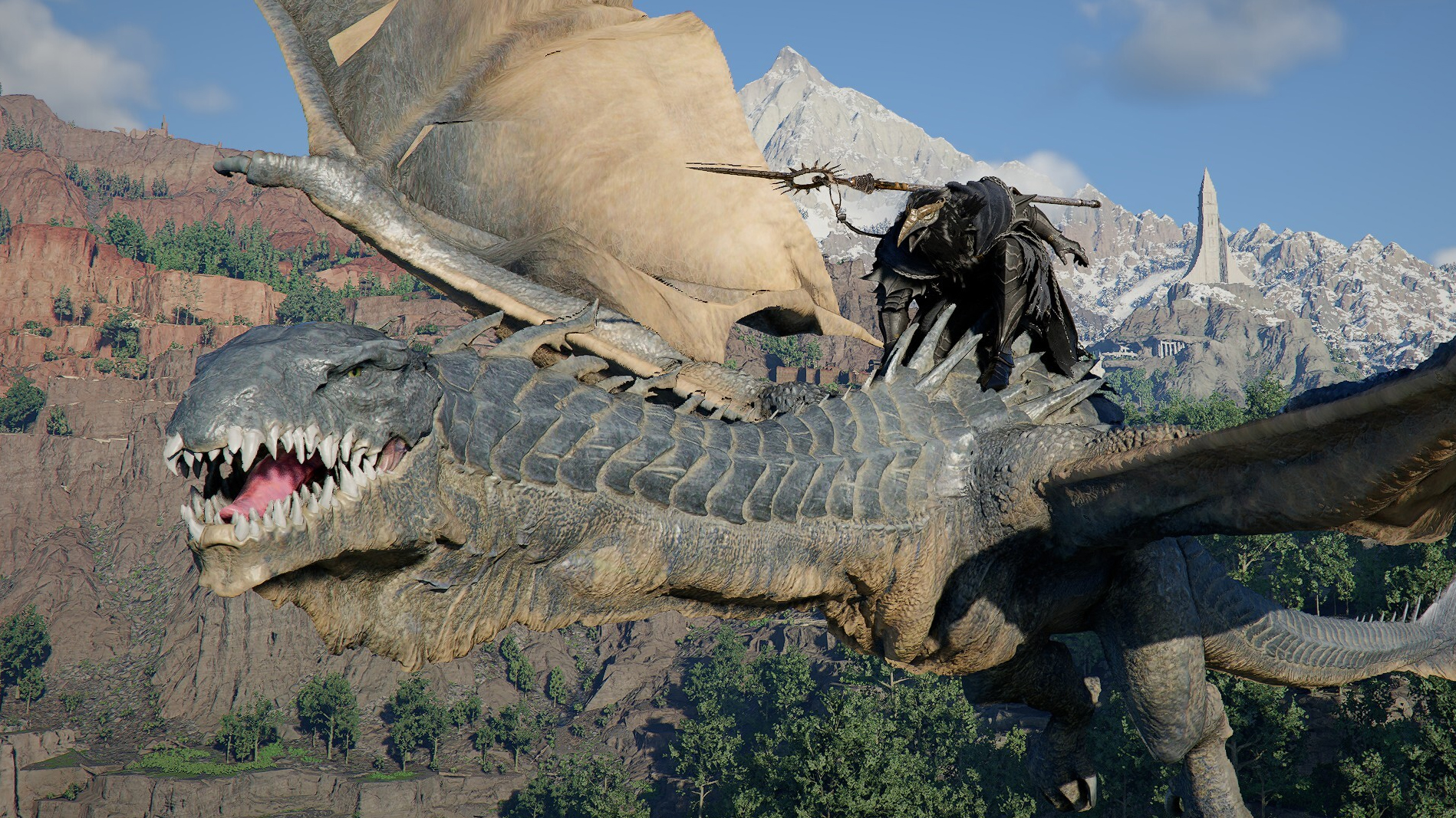 Kliff riding a wyvern